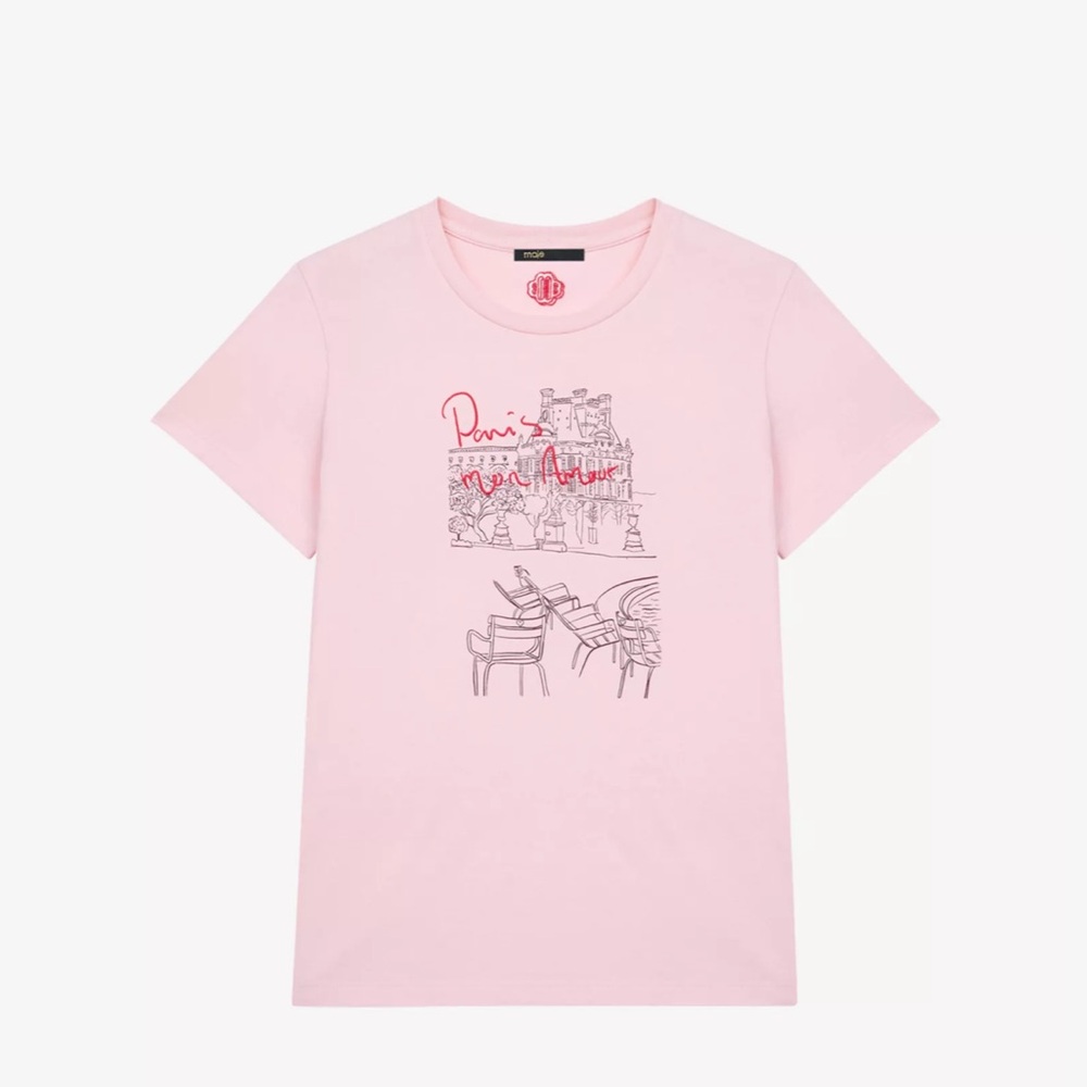 Maje Love Graphic Print Tee